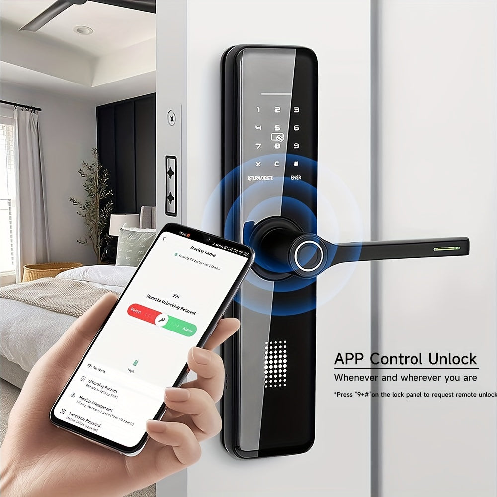 Home Electronic Digital Biometric Fingerprint Door Lock Keyless Entry Door Lock with App and Keypad, Smart Door Lock, Front Door Locks