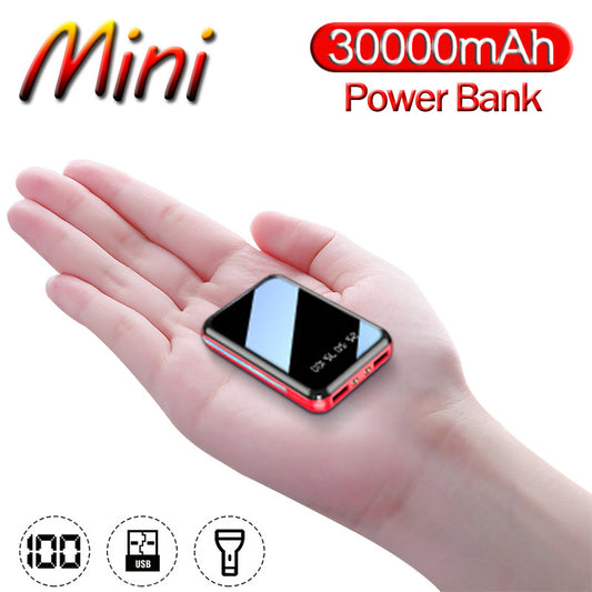 Power Bank 30000mAh Mini Portable Phone Fast Charger USB