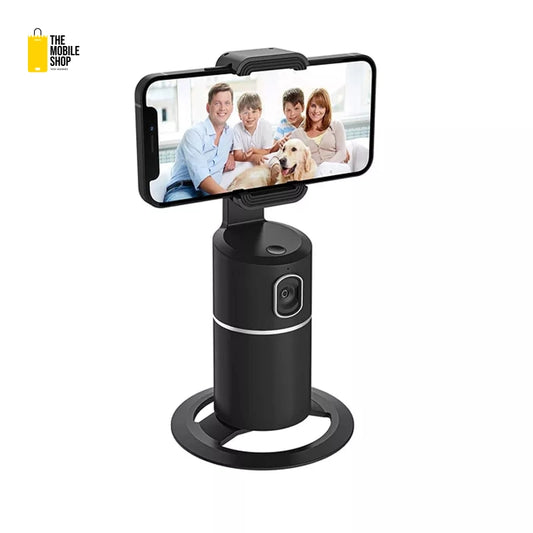 AI Auto Tracking Phone Holder with 360° Rotation and Gesture Control for Vlogging and Live Streaming