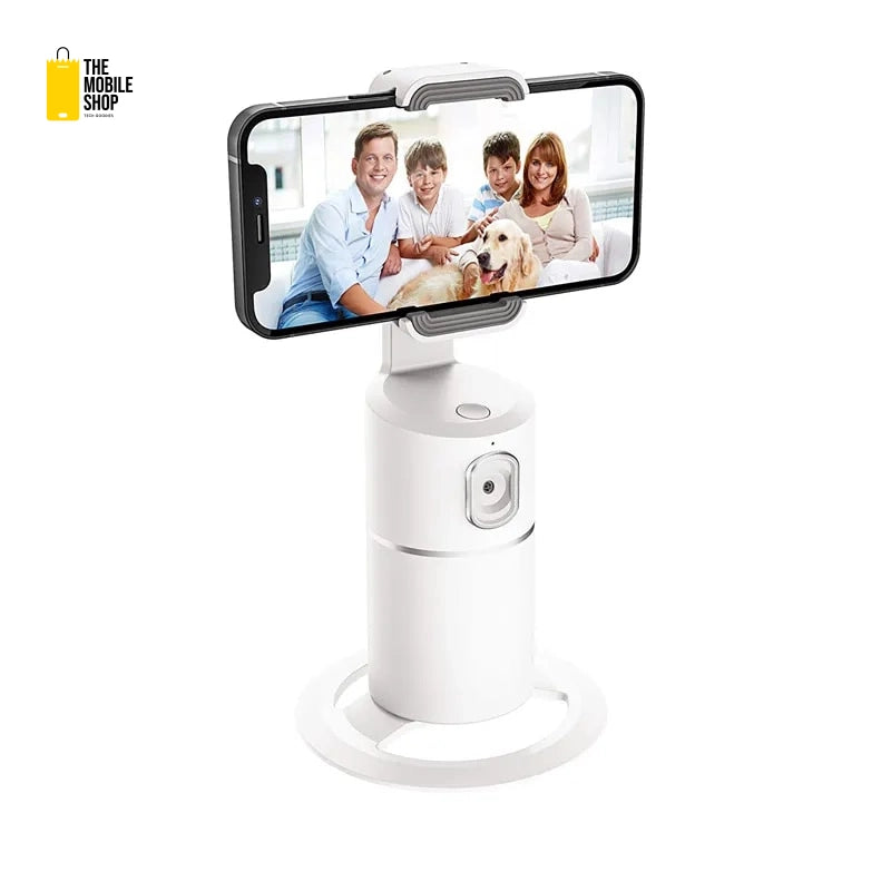 AI Auto Tracking Phone Holder with 360° Rotation and Gesture Control for Vlogging and Live Streaming