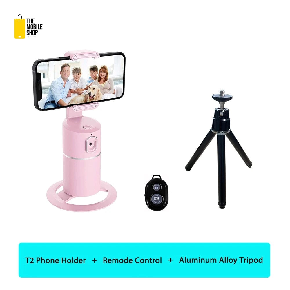 AI Auto Tracking Phone Holder with 360° Rotation and Gesture Control for Vlogging and Live Streaming