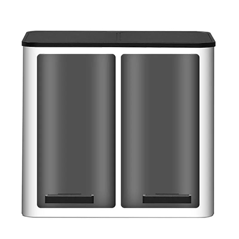 Stainless Steel Touchless Trash Can - Dry/Wet Separation, Double Capacity - EB5LJT