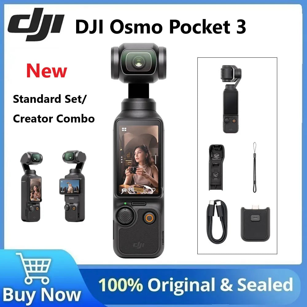 DJI Osmo Pocket 3 Vlogging Camera with 1'' CMOS&4K/120fps Video Face/Object Tracking 2" Rotatable Touchscreen Small Video Camera