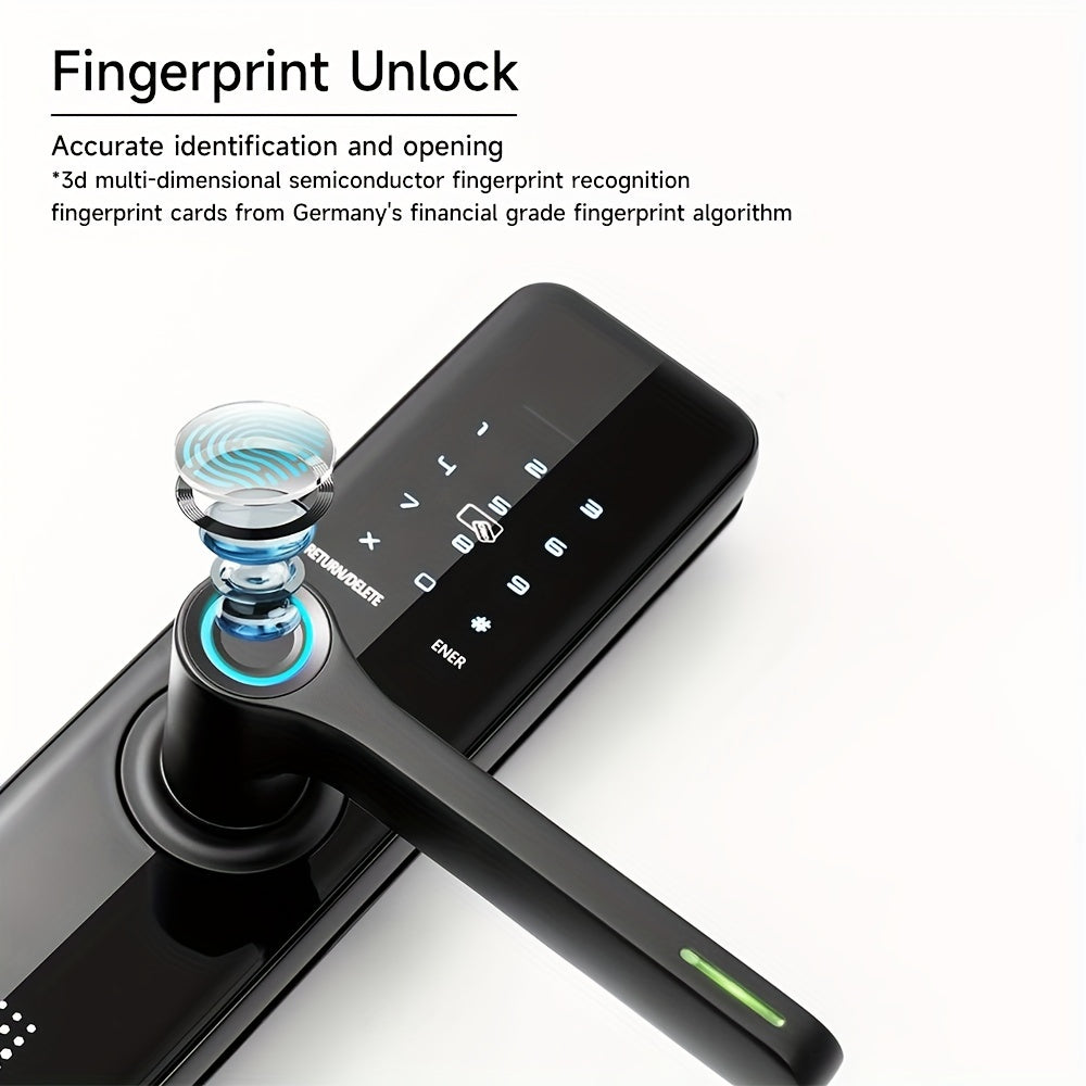 Home Electronic Digital Biometric Fingerprint Door Lock Keyless Entry Door Lock with App and Keypad, Smart Door Lock, Front Door Locks