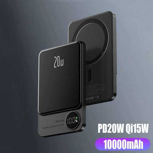 Magnetic Power Bank PD20W 15W Wireless Fast Charger