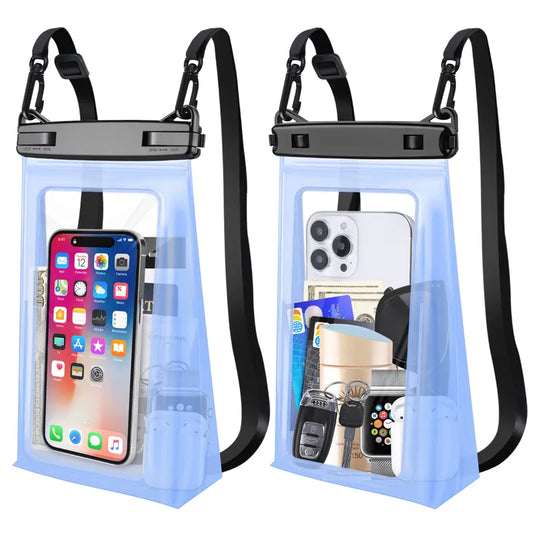 HAISSKY Stereoscopic Waterproof Phone Bag Universal Beach Swmming Storage Pouch Touch Screen Dry Bags With Adjustable Lanyard