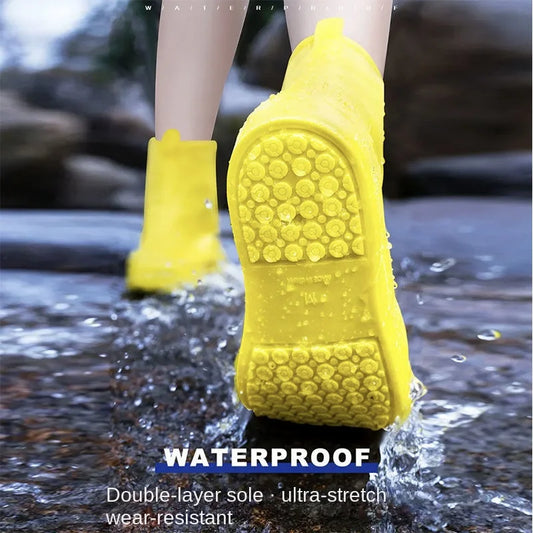 Shoes Cover Waterproof Anti Skid Thickened Wear Resistant Rainy Day Men Women High Rain Shoes Cover Children Shoes Cover